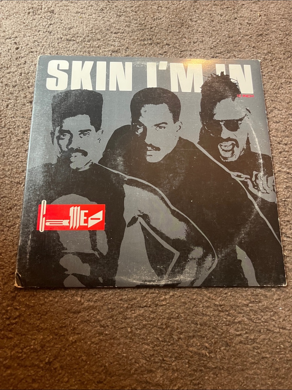 Skin I'm In Vinyl Album Cover - Black & Gray with Red Accent
